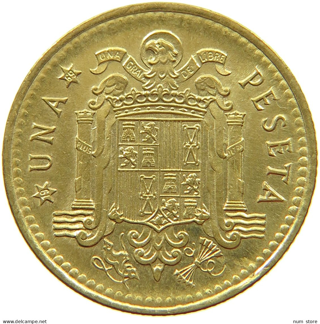 SPAIN PESETA 1966 69 TOP #s066 0601 - 1 Peseta