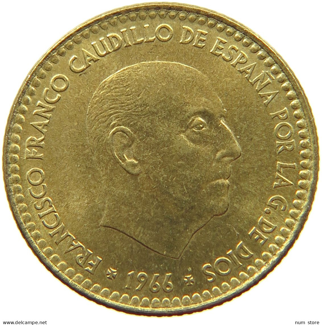 SPAIN PESETA 1966 75 TOP #s066 0607 - 1 Peseta