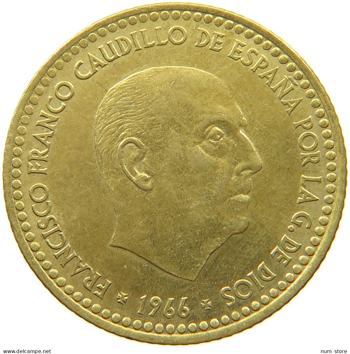 SPAIN PESETA 1966 75 TOP #s066 0623 - 1 Peseta