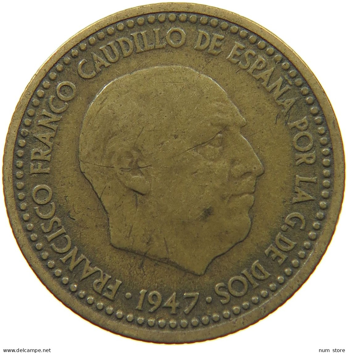 SPAIN 1 PESETA 1947 54 #c073 0049 - 1 Peseta