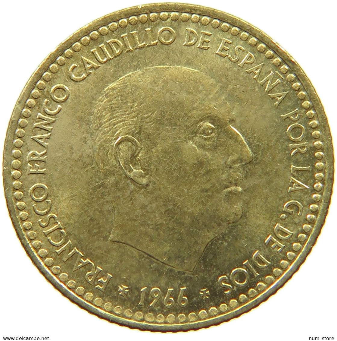 SPAIN PESETA 1966 72 TOP #s071 0183 - 1 Peseta