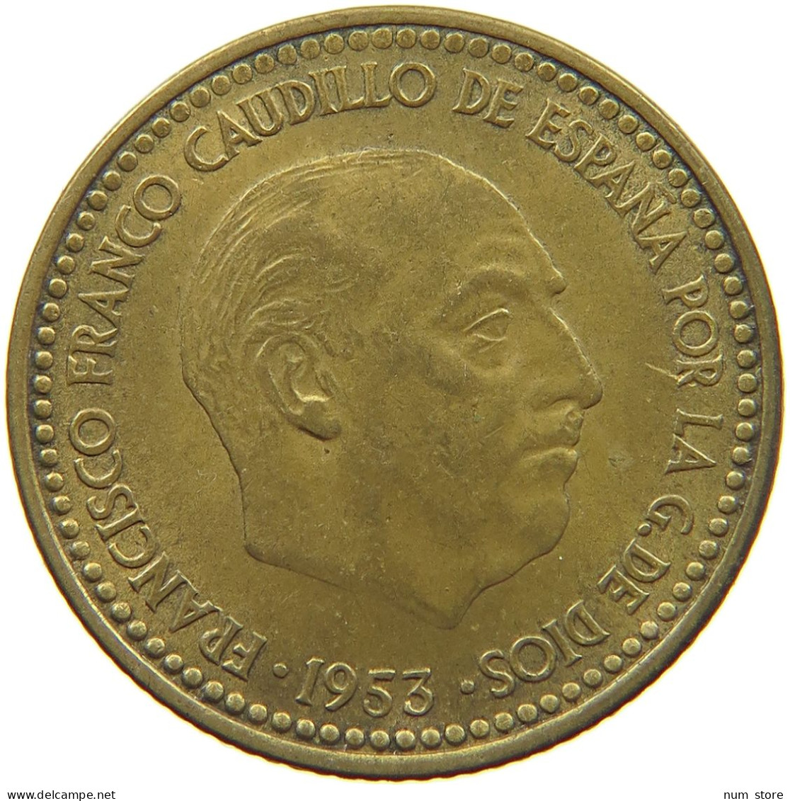 SPAIN PESETA 1953 56 #s066 0599 - 1 Peseta