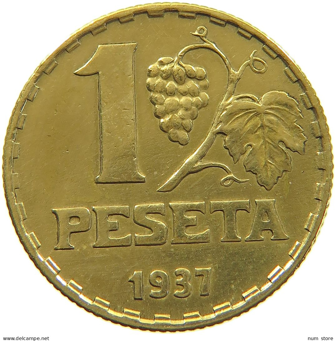 SPAIN PESETA 1937 #c037 0199 - 1 Peseta