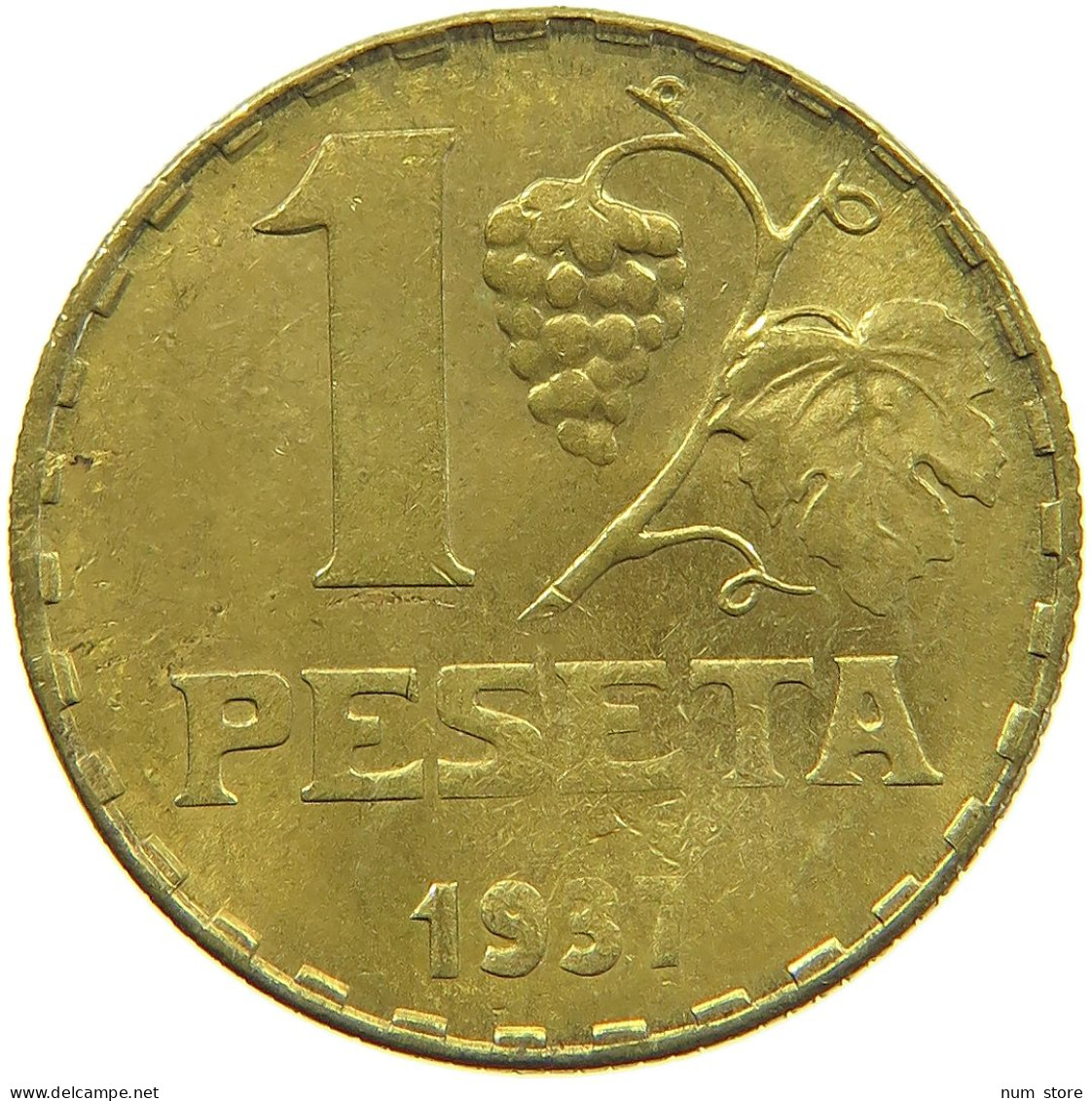 SPAIN PESETA 1937 #c037 0197 - 1 Peseta