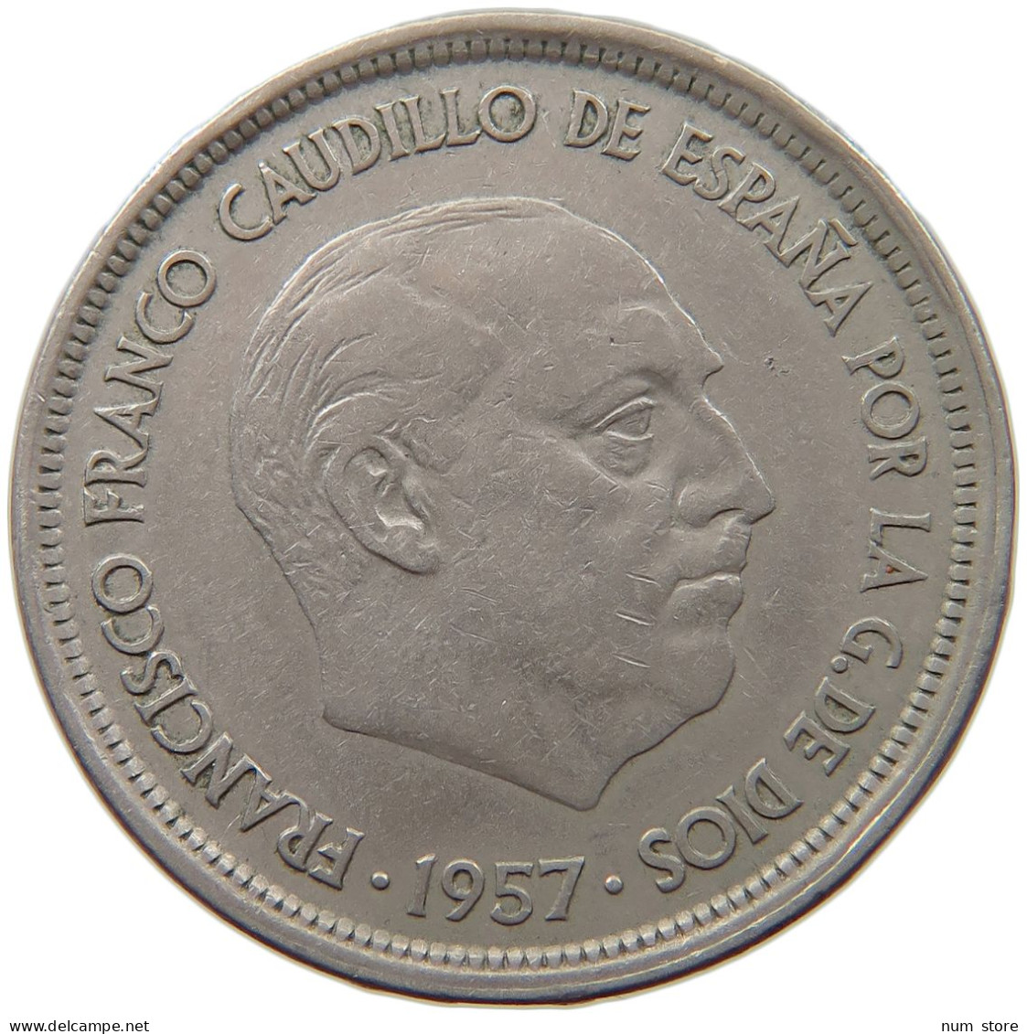 SPAIN 50 PESETAS 1957 59 #s012 0507 - 50 Centesimi