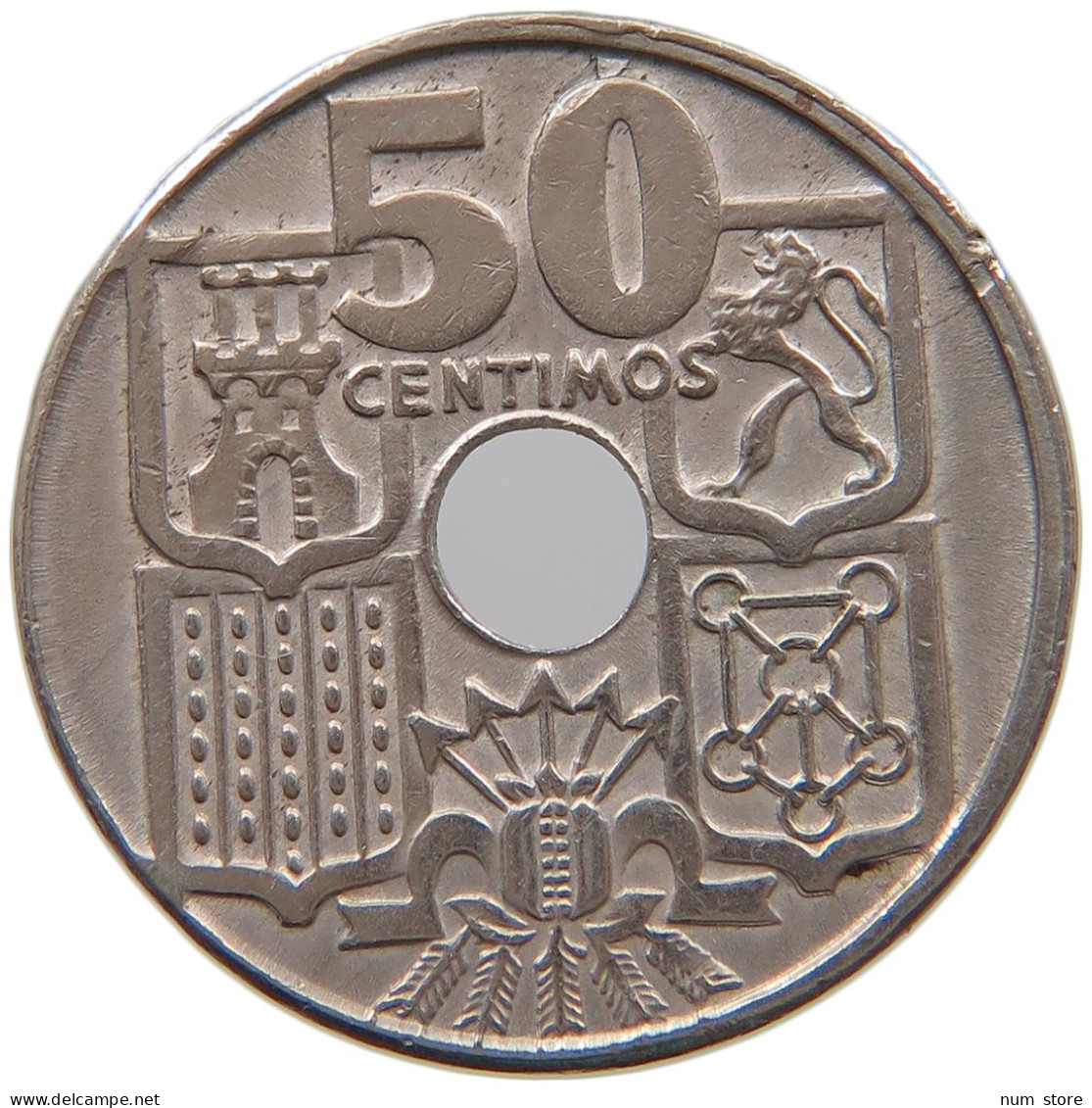 SPAIN 50 CENTIMOS 1949 #a080 0399 - 50 Centesimi