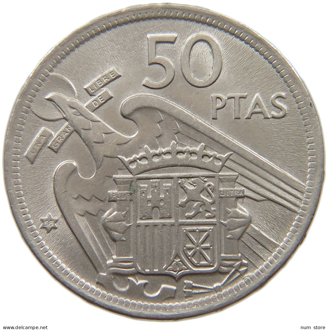 SPAIN 50 PESETAS 1957 58 #c071 0047 - 50 Centesimi