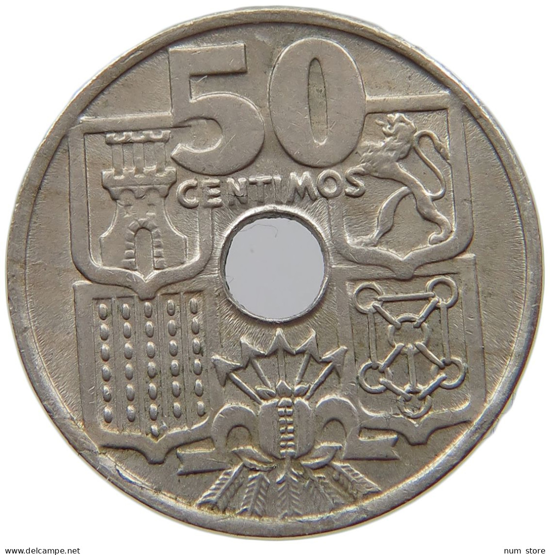 SPAIN 50 CENTIMOS 1949 TOP #s067 0981 - 50 Centiem