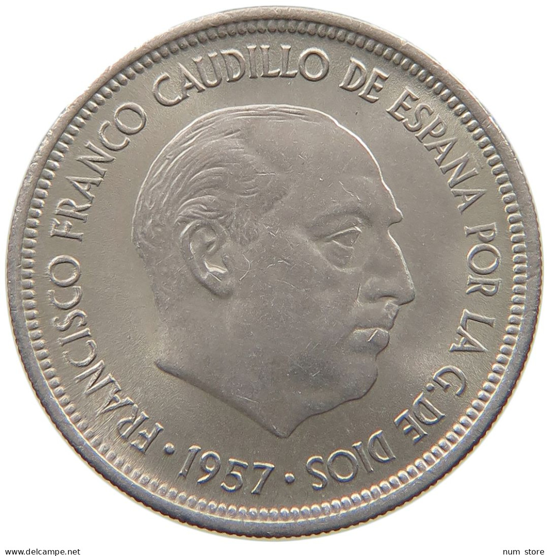 SPAIN 5 PESETAS 1957 71 TOP #s065 0463 - 5 Pesetas