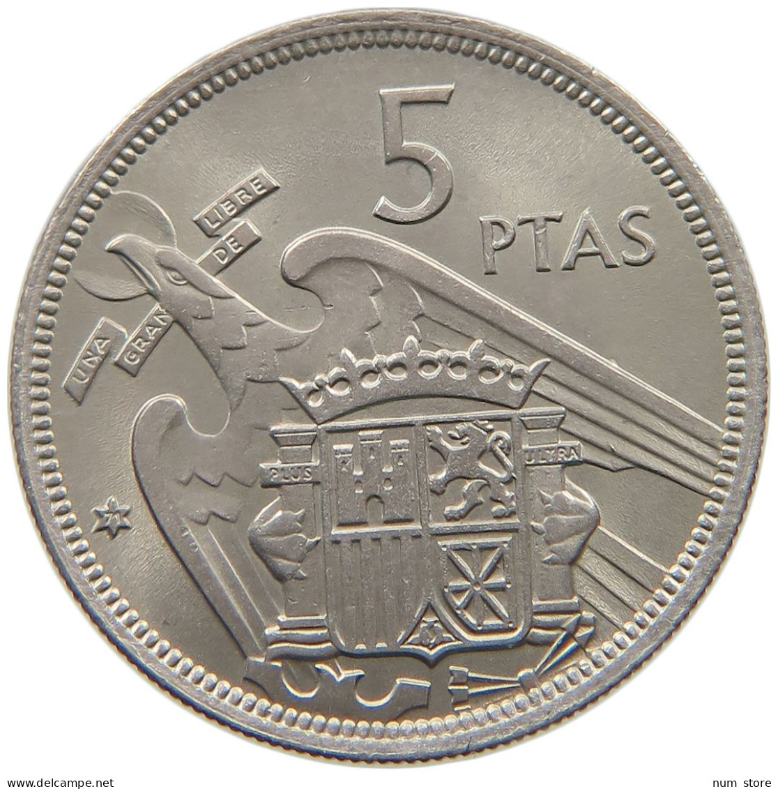 SPAIN 5 PESETAS 1957 71 TOP #s065 0463 - 5 Pesetas