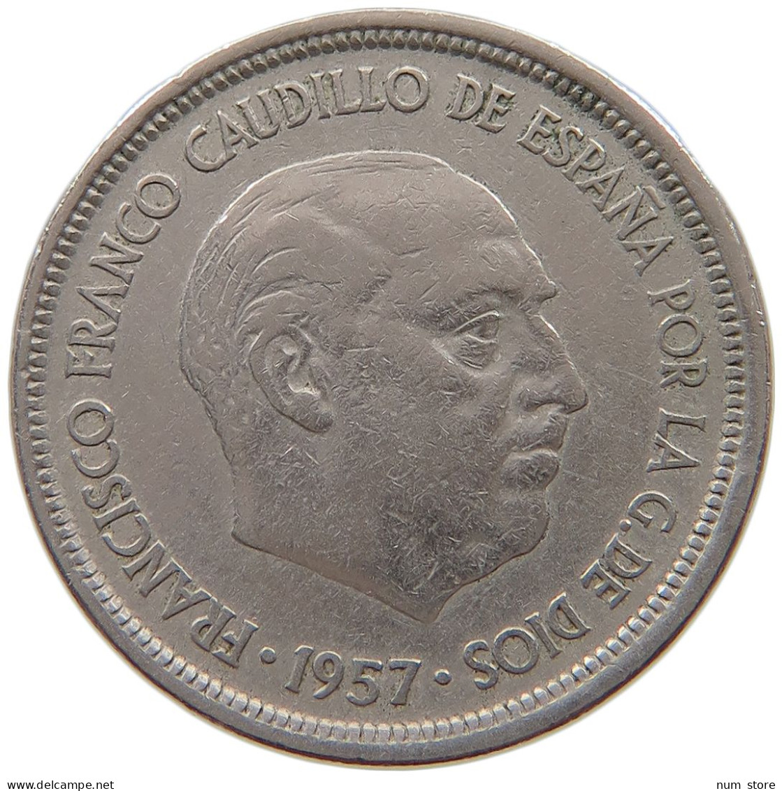 SPAIN 5 PESETAS 1957 58 #a061 0397 - 5 Pesetas