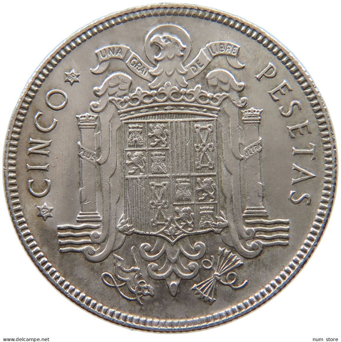 SPAIN 5 PESETAS 1949 50 #a055 0885 - 5 Pesetas