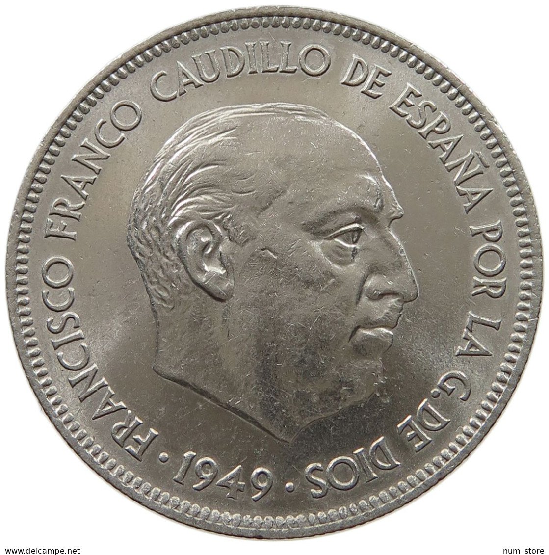 SPAIN 5 PESETAS 1949 49 #a012 0757 - 5 Pesetas