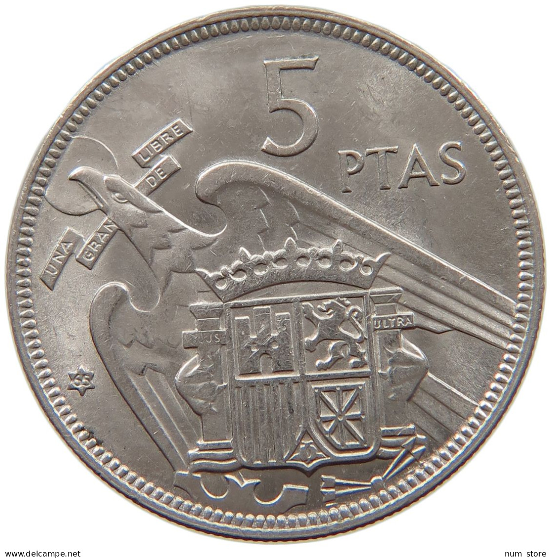 SPAIN 5 PESEATS 1957 65 #s014 0067 - 5 Pesetas