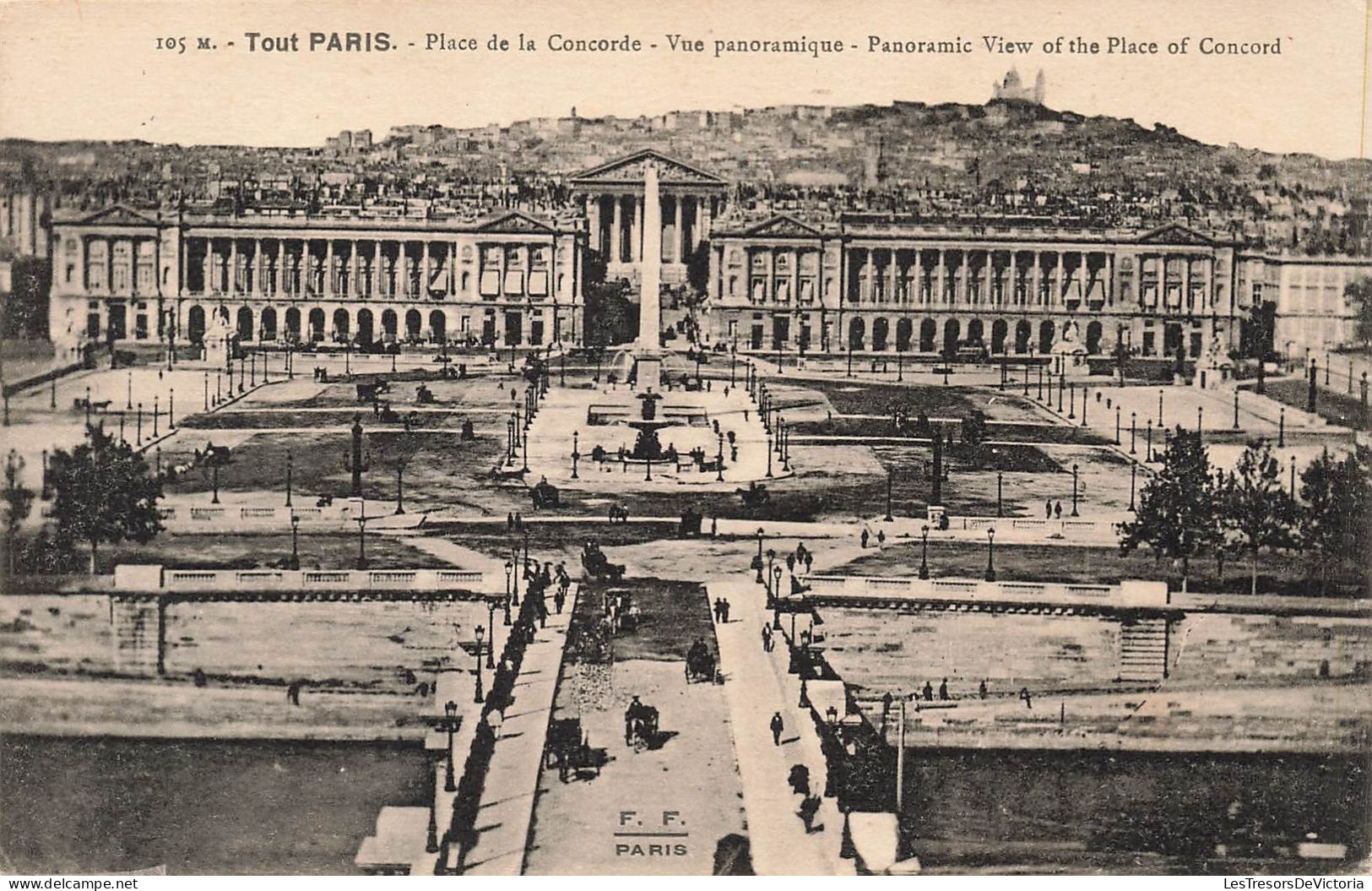 FRANCE - Paris - Vue Panoramique Sur La Place De La Concorde - Carte Postale Ancienne - Multi-vues, Vues Panoramiques