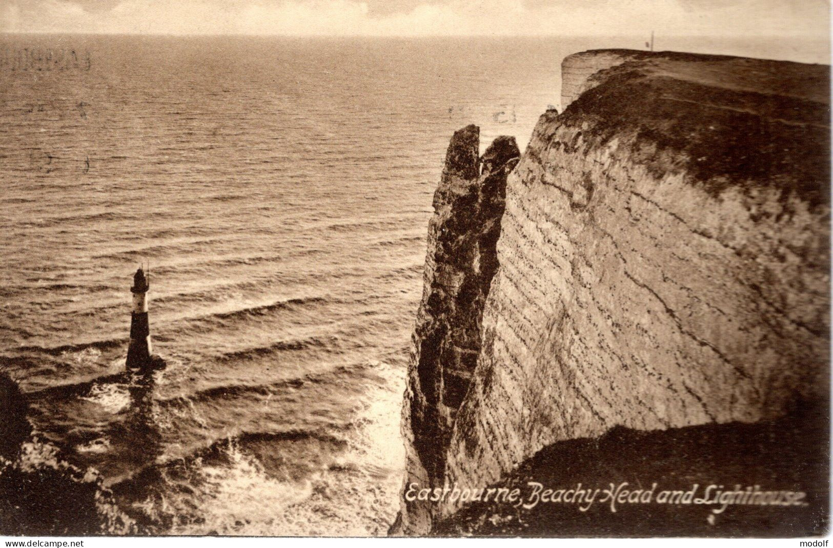 CPA - Royaume-Uni - Eastbourne - Beachy Head And Lighthouse - Circulée En 1913 - Eastbourne