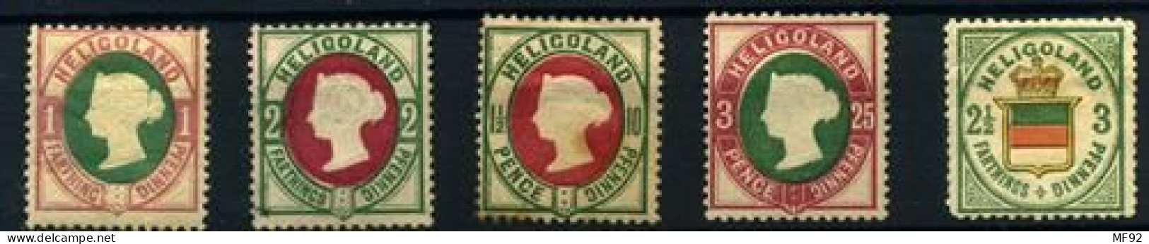 Héligoland Nº 10/11, 13/14, 16. Año 1875/76. - Helgoland