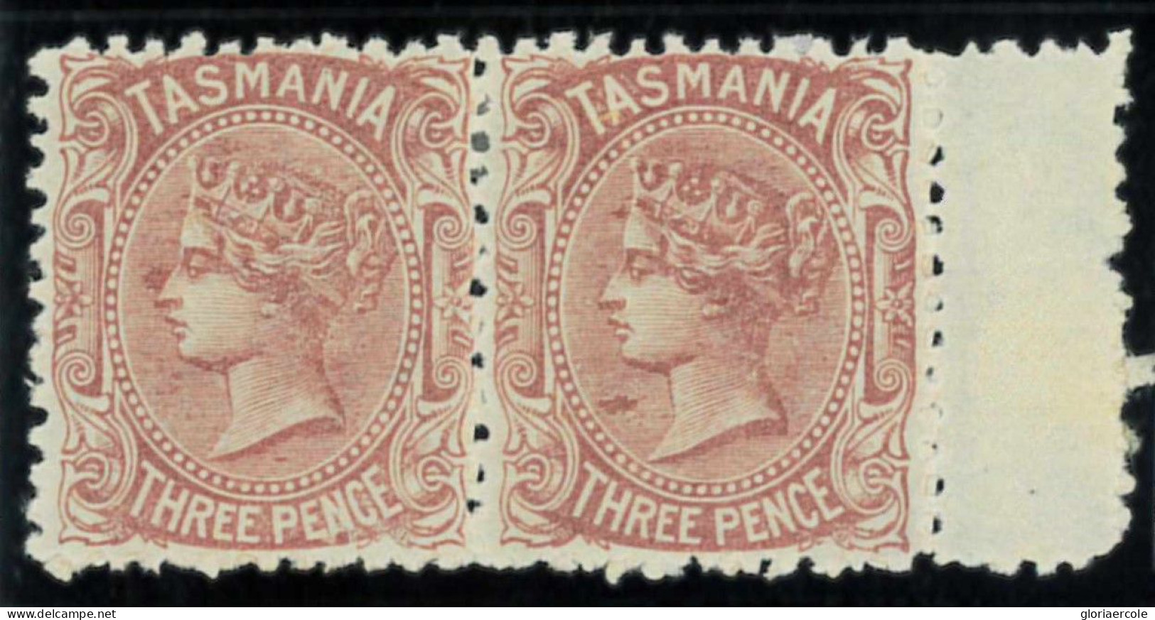 P1918 - TASMANIA , SG 165 , SC. 63 MINT IN PAIR , BORDER OF THE SHEET .LUXUS - Other & Unclassified