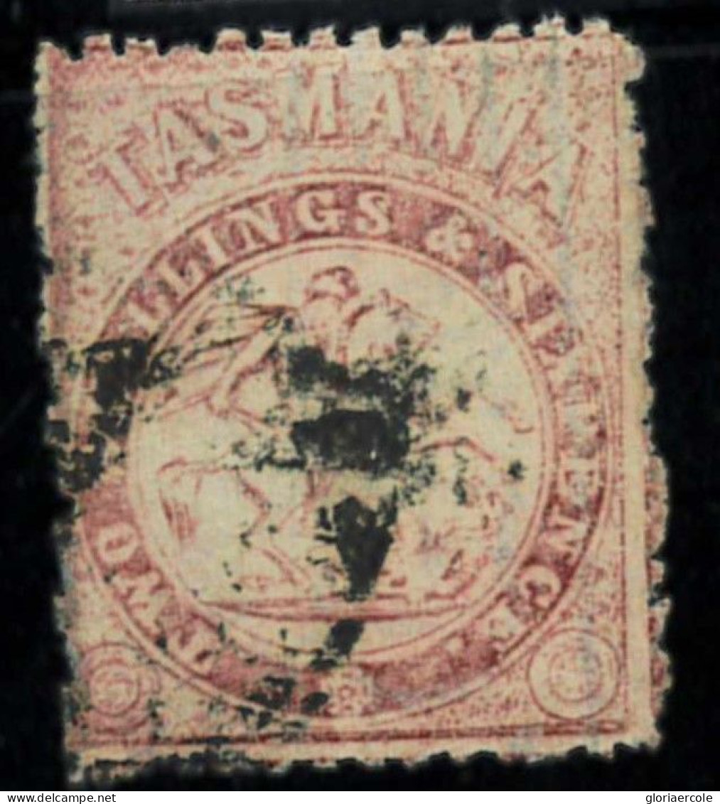 P1888 - TASMANIA , SG F13 SC. , AR 11, RARE WATERMARK (POSTAGE!!!) UNUSUAL - Altri & Non Classificati