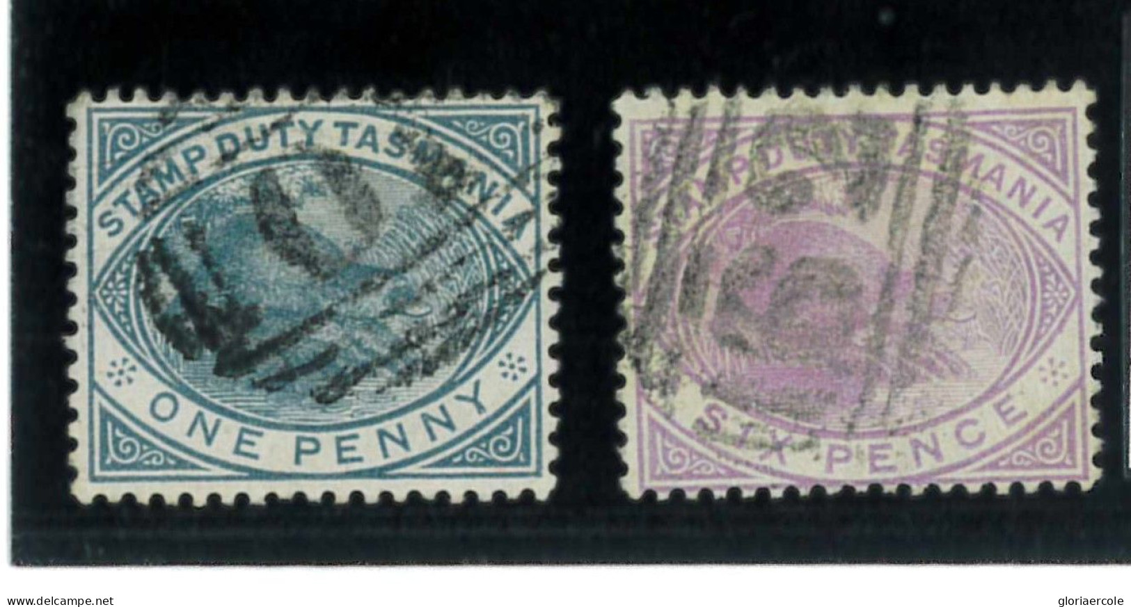 P1889 - TASMANIA , SG F 26 AND F 28 (SC. AR 24 AND 26) V>>FU - Altri & Non Classificati