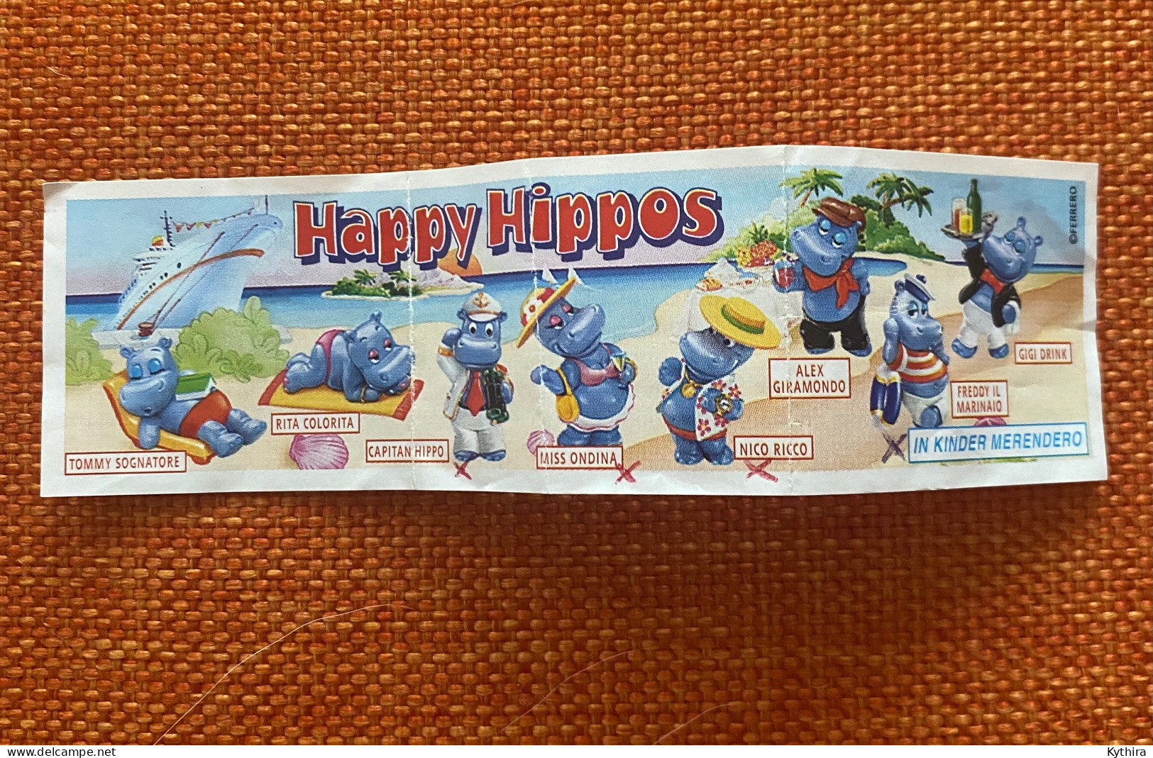 Happy Hippos Kinder Ferrero Anno 2001. - Komplettsets