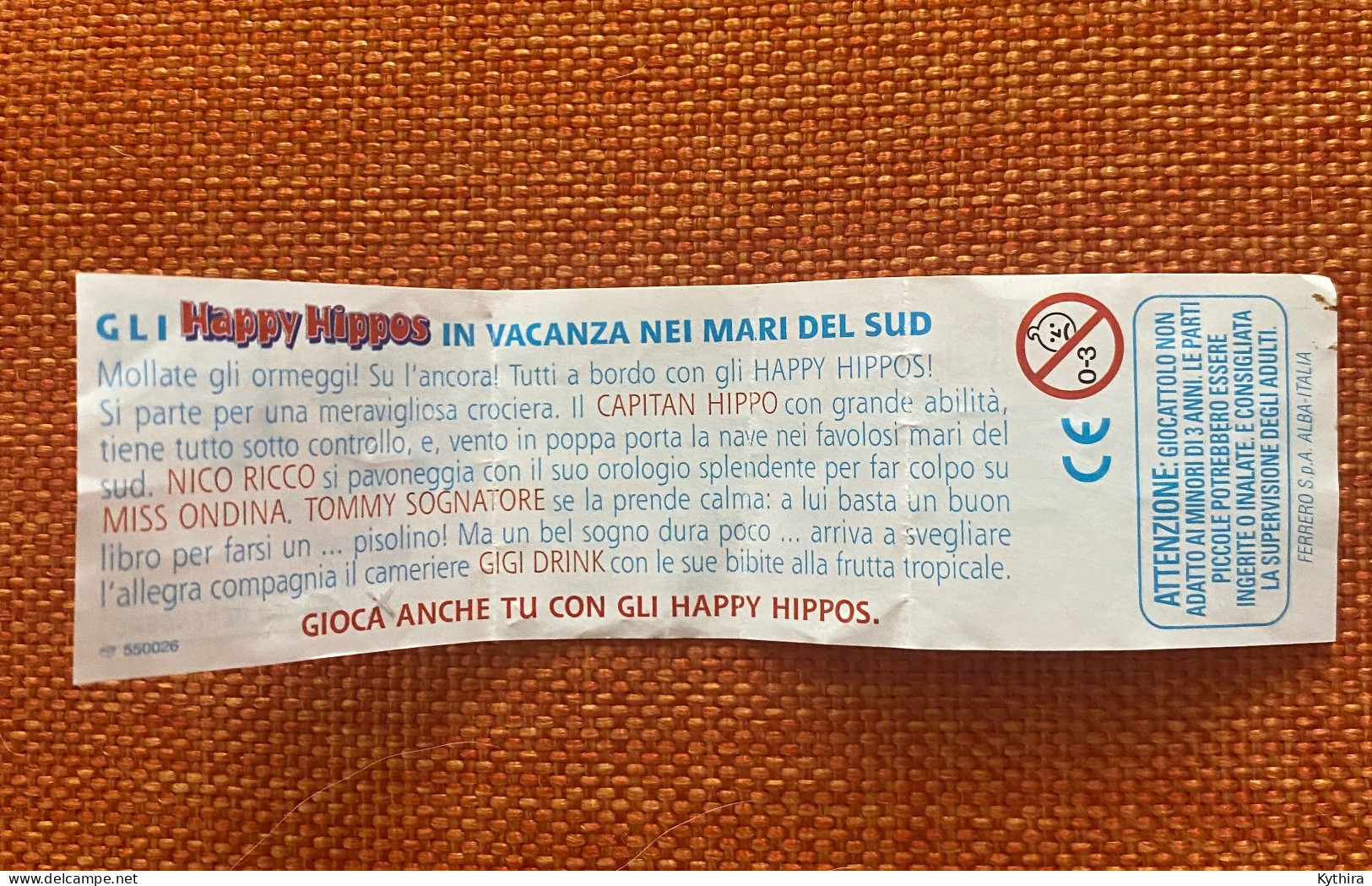Happy Hippos Kinder Ferrero Anno 2001. - Komplettsets