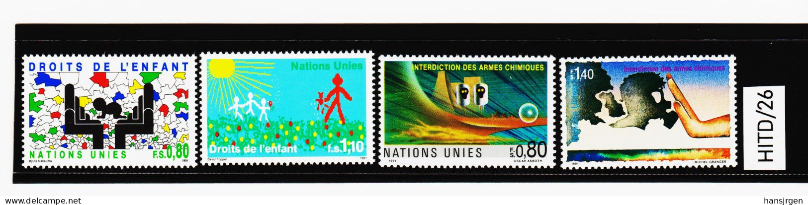 HITD/26 UNO GENF 1991  MICHL  202/05 ** Postfrisch Siehe ABBILBUNG - Unused Stamps