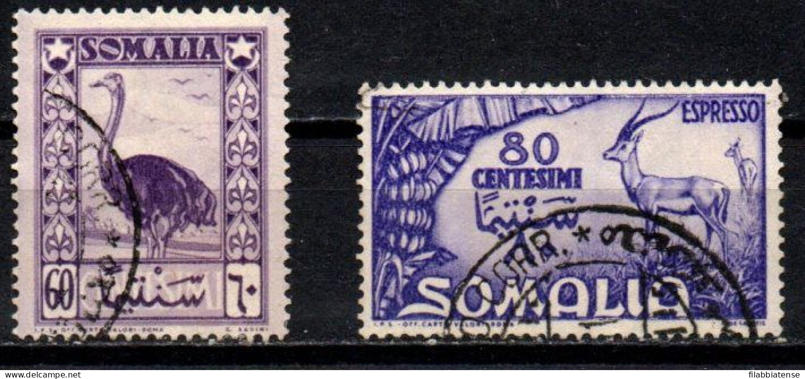 1950 - Italia - Somalia AFIS 9 + E 2 Pittorica    ------- - Somalië (AFIS)
