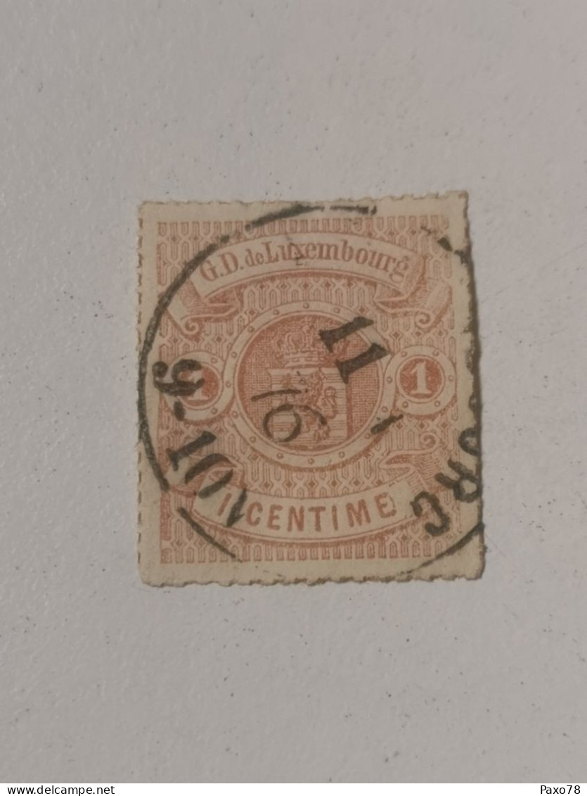 Luxembourg Timbre, 1C Armoires  . Oblitéré - 1859-1880 Wapenschild