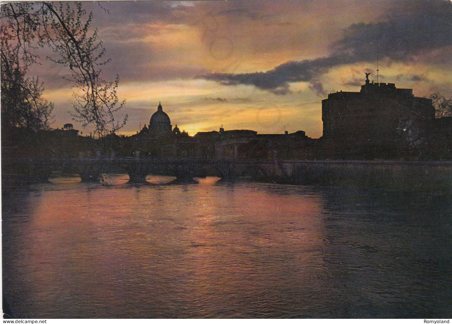 CARTOLINA  ROMA,LAZIO-PONTE E CASTEL SANT'ANGELO-MEMORIA,CULTURA,RELIGIONE,IMPERO ROMANO,BELLA ITALIA,VIAGGIATA 1964 - Castel Sant'Angelo