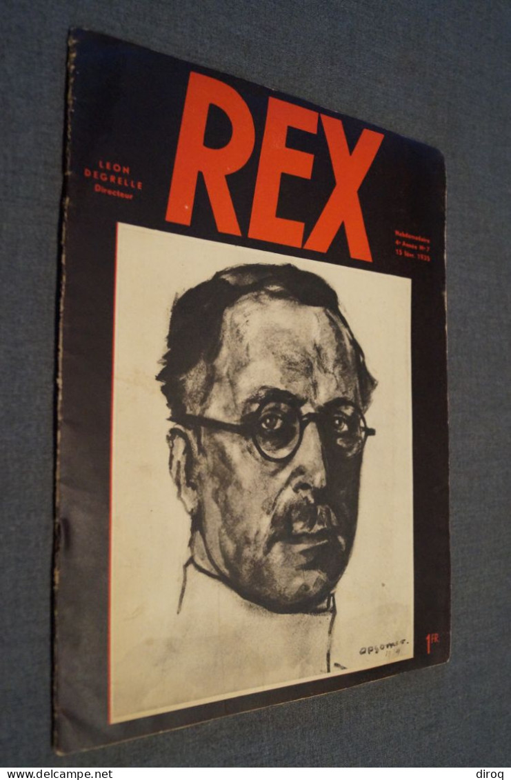 Rex.Léon Degrelle,1935,complet, 34 Cm. Sur 25,5 Cm. - Documents Historiques