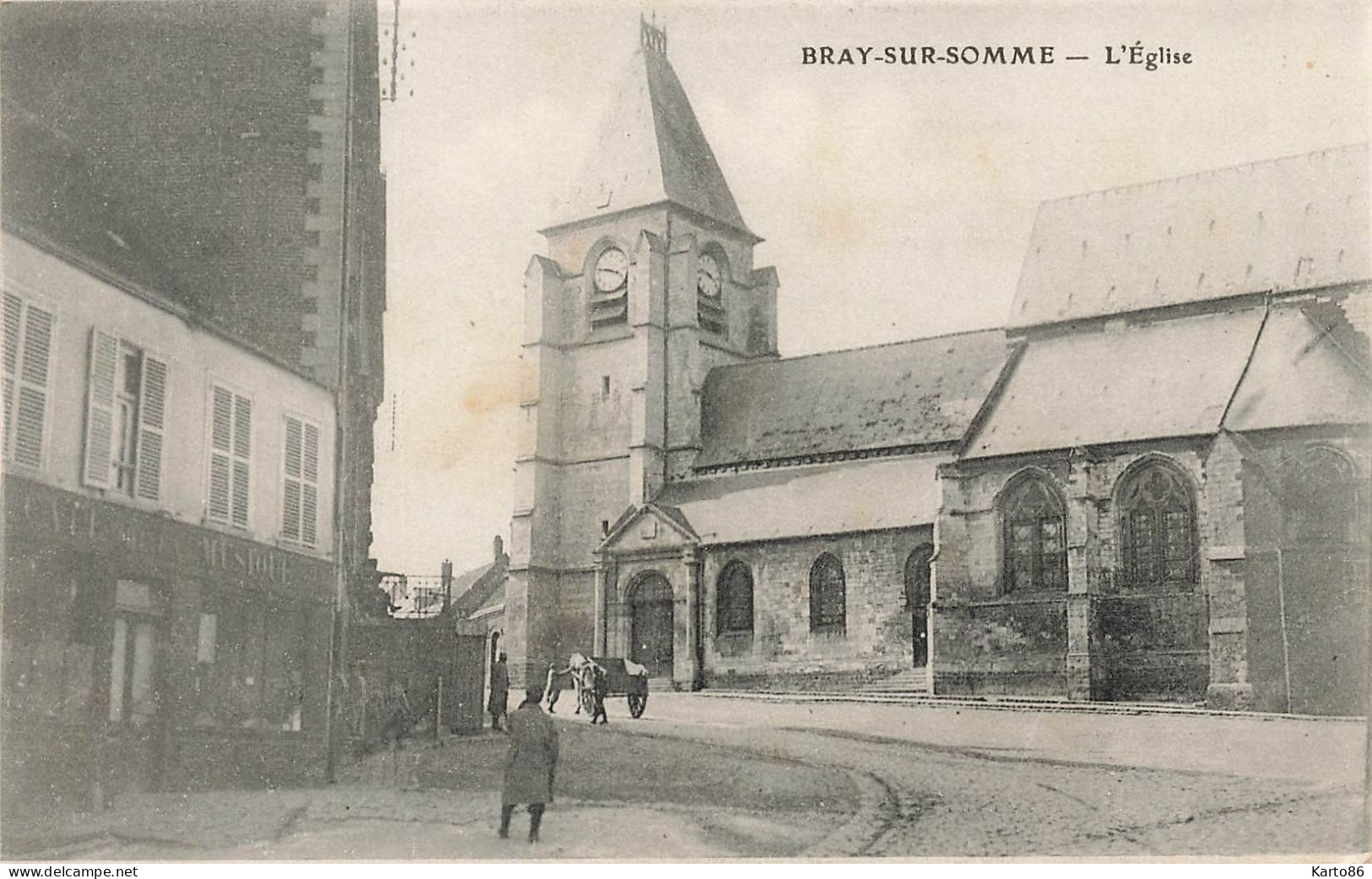 Bray Sur Somme * Rue Et L'église Du Village * Café De La Musique - Bray Sur Somme