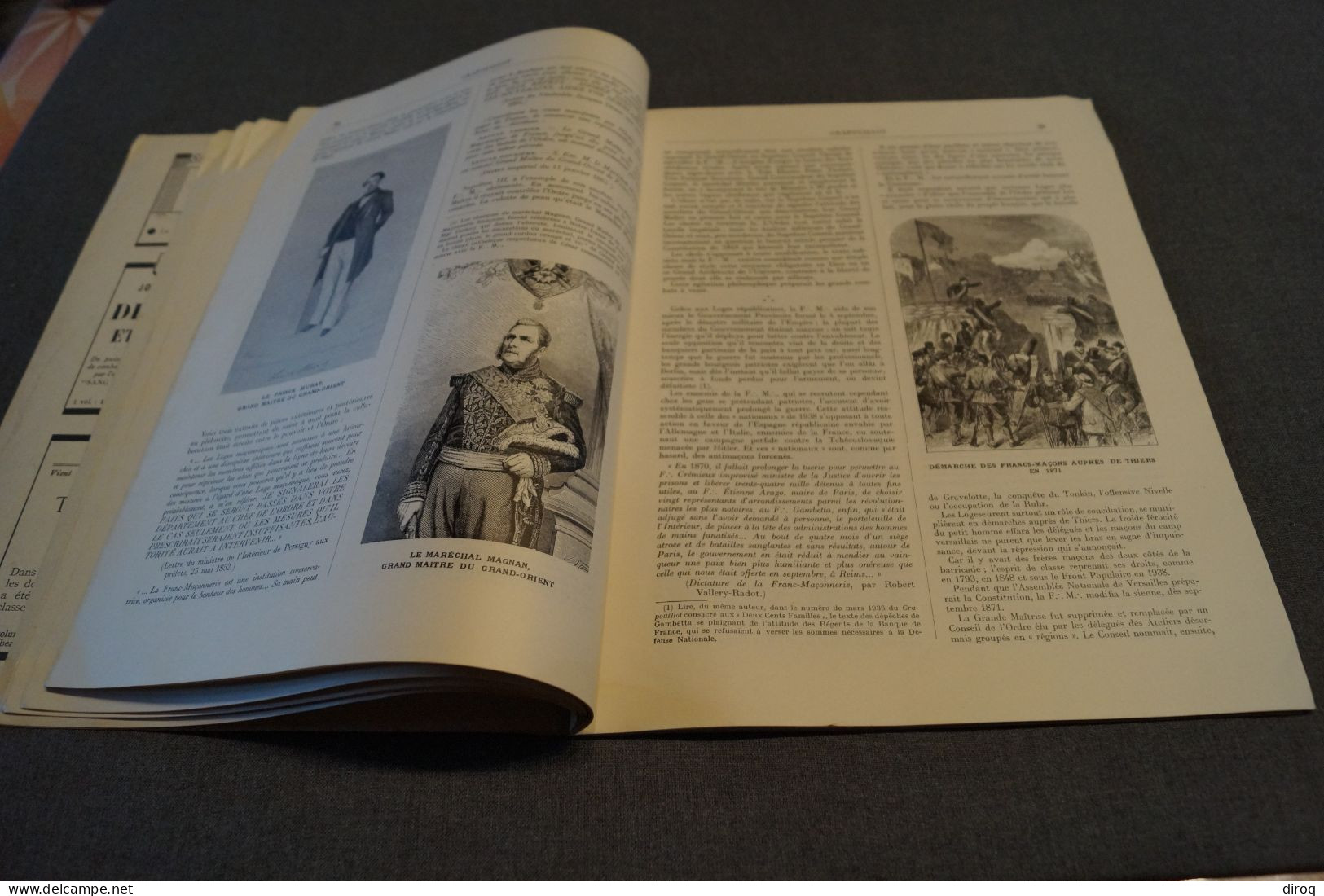 La Franc-Maçonnerie 1938,Crapouillot,68 Pages,31,5 Cm. Sur 24,5 Cm. Complet - Historische Dokumente