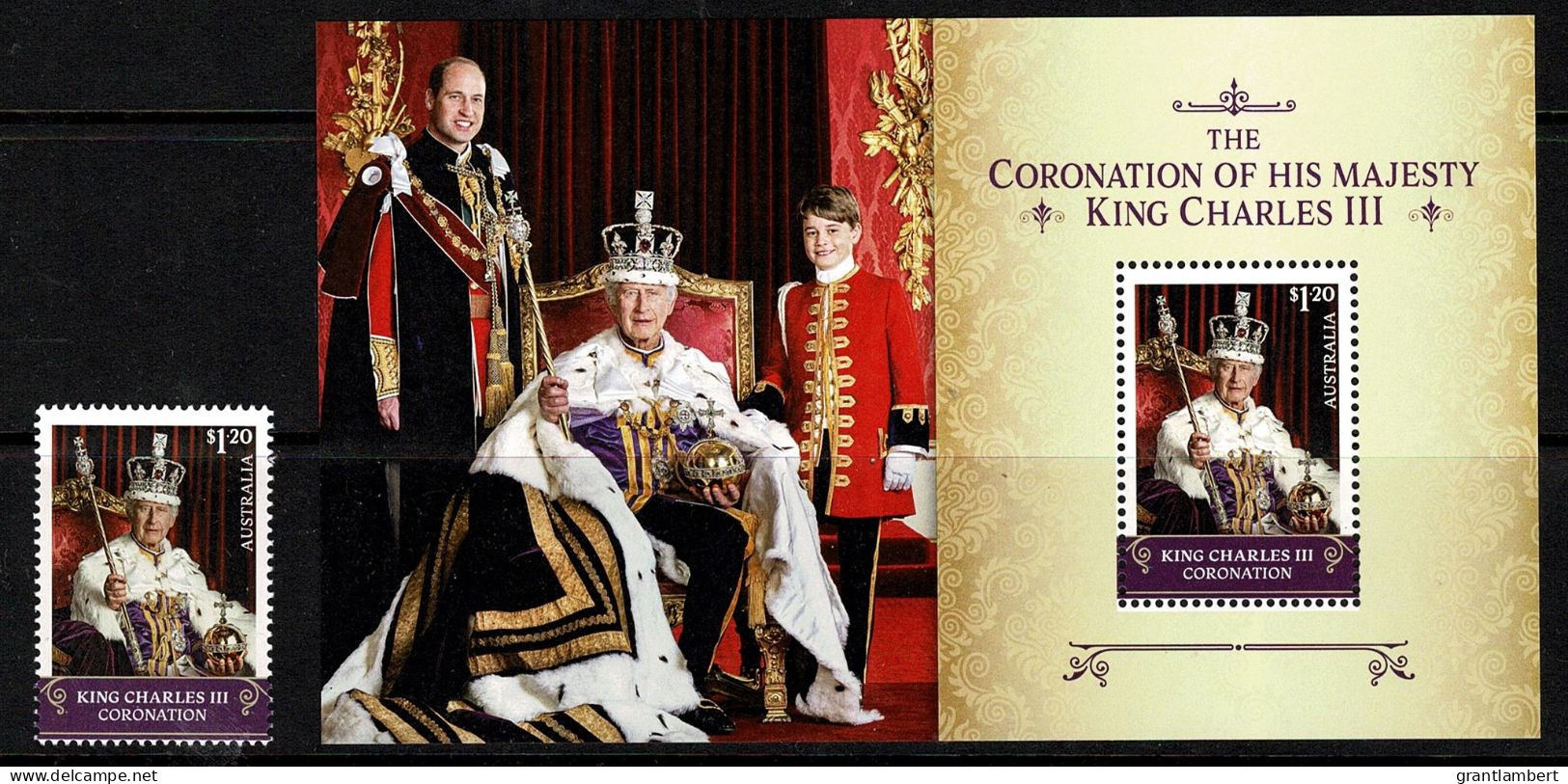 Australia 2023 The Coronation Of King Charles III  Stamp + Minisheet MNH - Unused Stamps