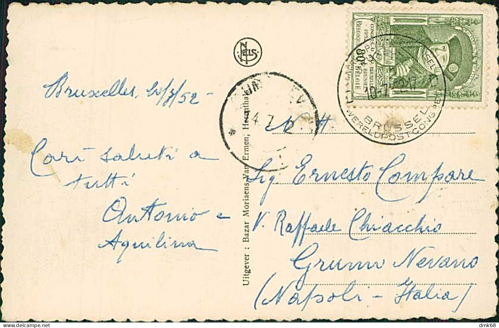 BELGIUM - HERENTALS - HOFKWARTIER - MAILED 1952 (16659) - Herentals