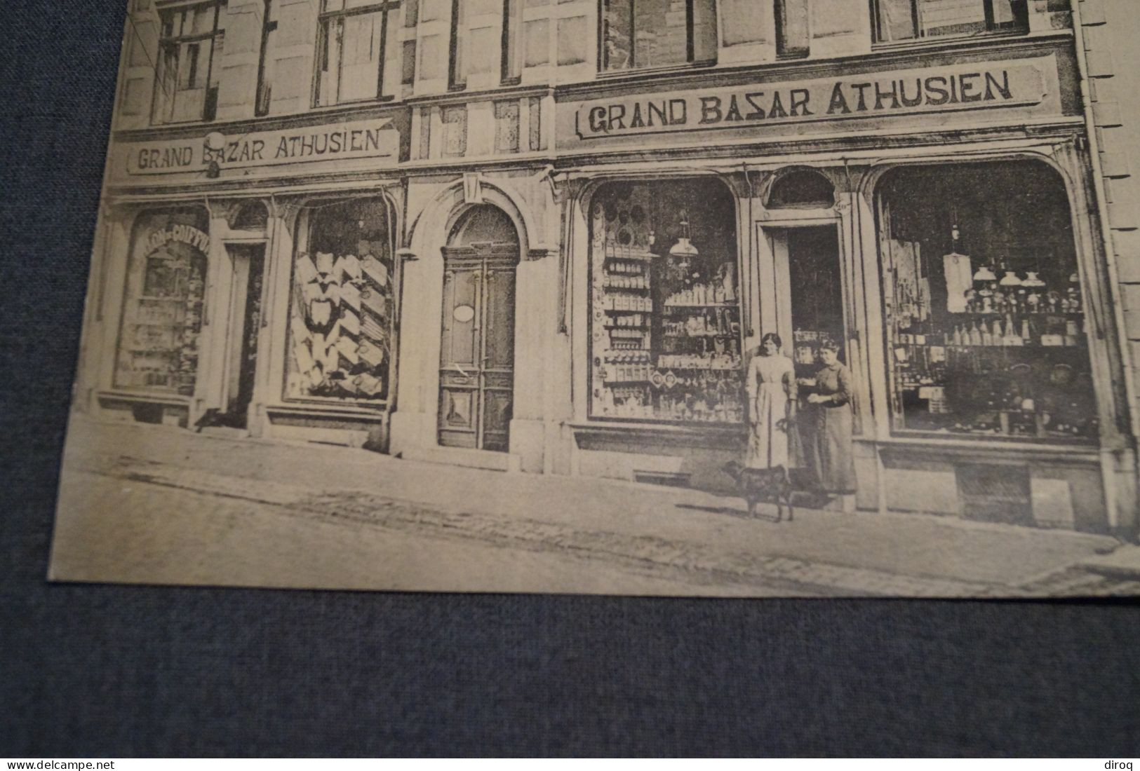 Ancienne Grande Photo,Commerces De Athus, 29 Cm. Sur 22 Cm. - Anciennes (Av. 1900)