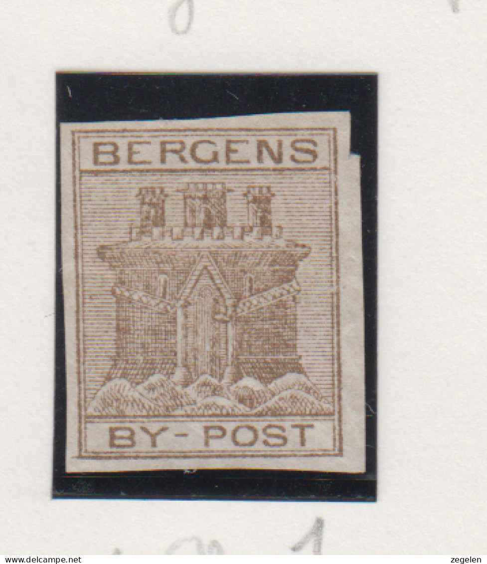Noorwegen Lokale Zegel   Katalog Over Norges Byposter Bergen Bypost I 1 - Local Post Stamps