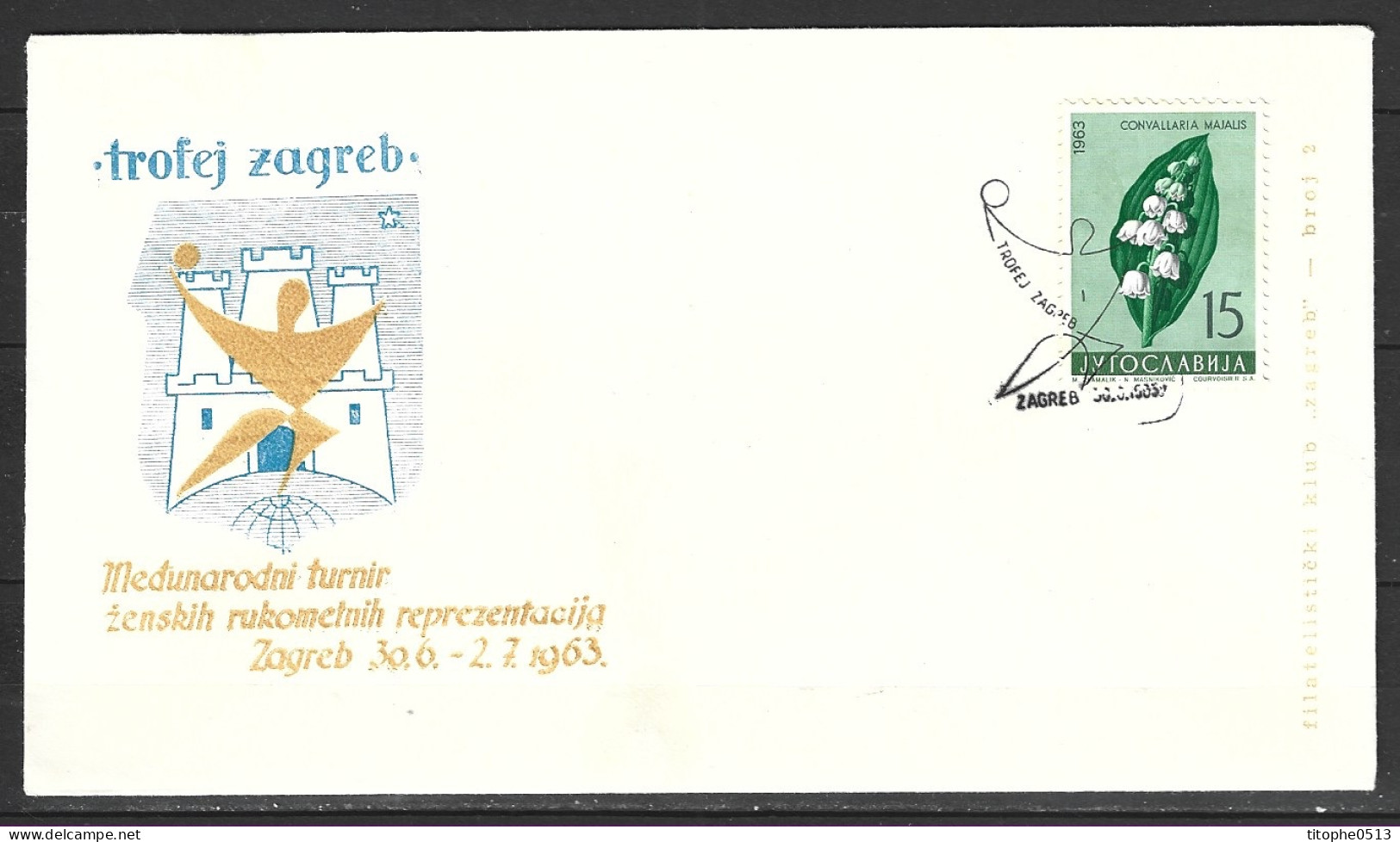 YOUGOSLAVIE. Enveloppe Commémorative De 1963. Tournoi Féminin De Hand-ball. - Balonmano