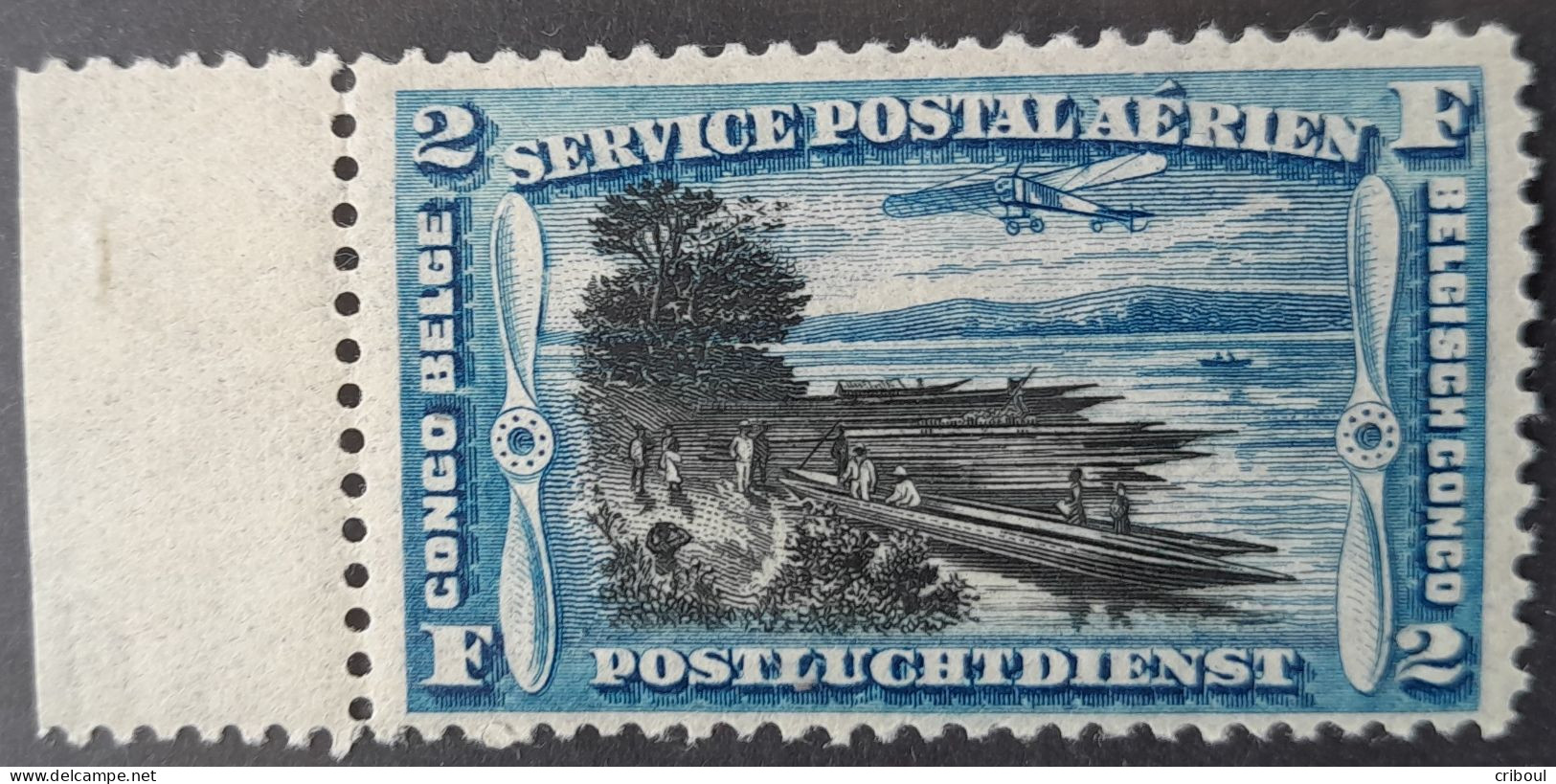 Congo Belge Belgium Congo 1921 Riviere River Bateau Boat Yvert PA3 ** MNH - Unused Stamps