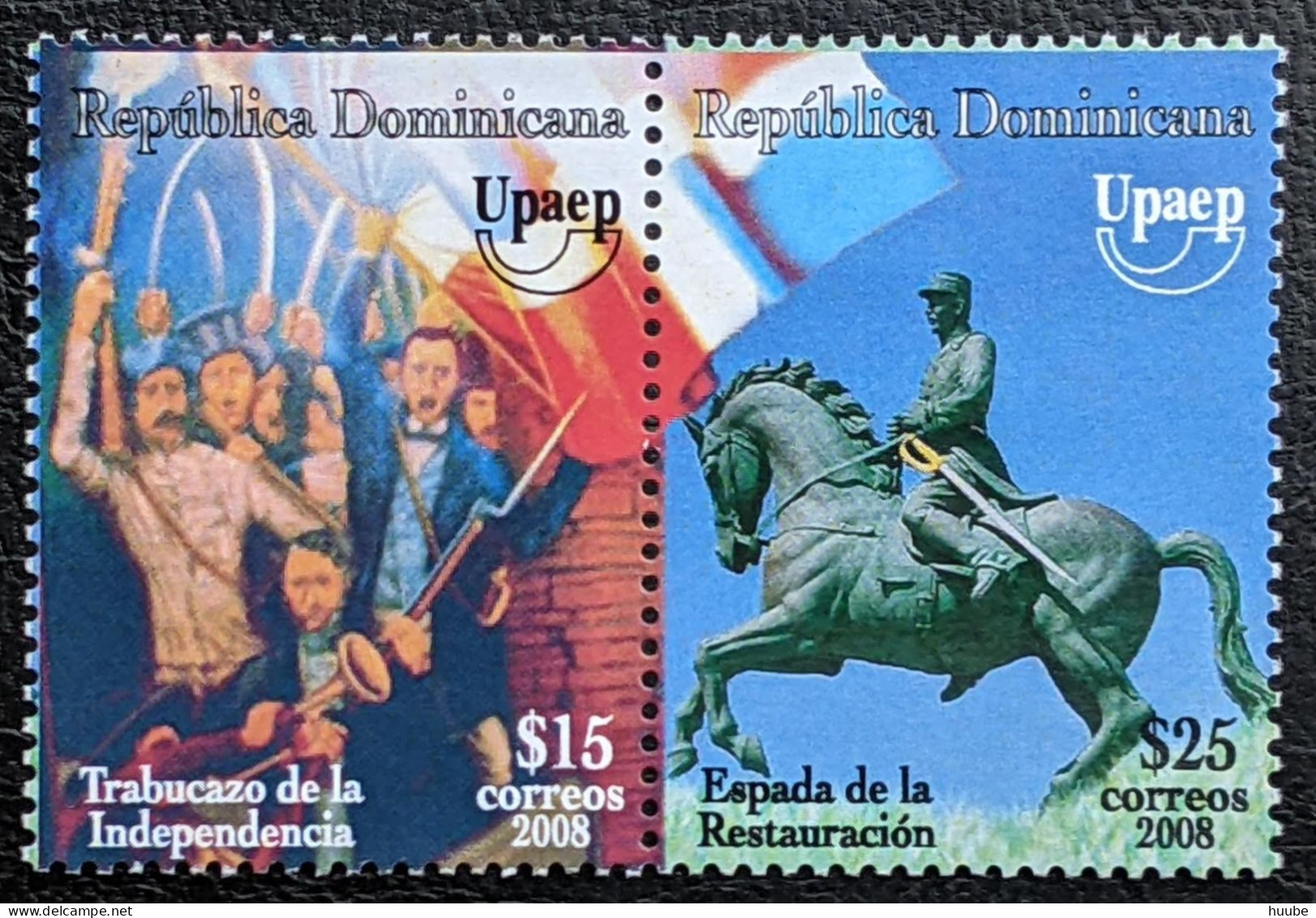 Dominican Republic, 2009, Mi 2152-2153, America UPAEP-National Festivals, Freedom Fighters+Horseman, Strip Of 2, MNH - Dominicaine (République)