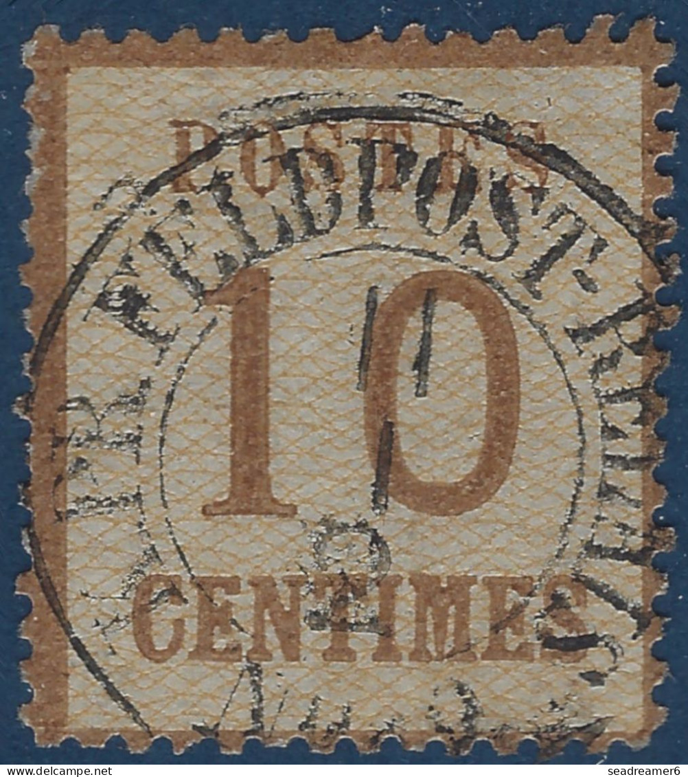 Alsace Lorraine Occupation N°5 10c Bistre Burelage Renversé Obl Dateur 30 JANV 70  "K.PR.FELD POST RELAIS N°?" TTB - Used Stamps