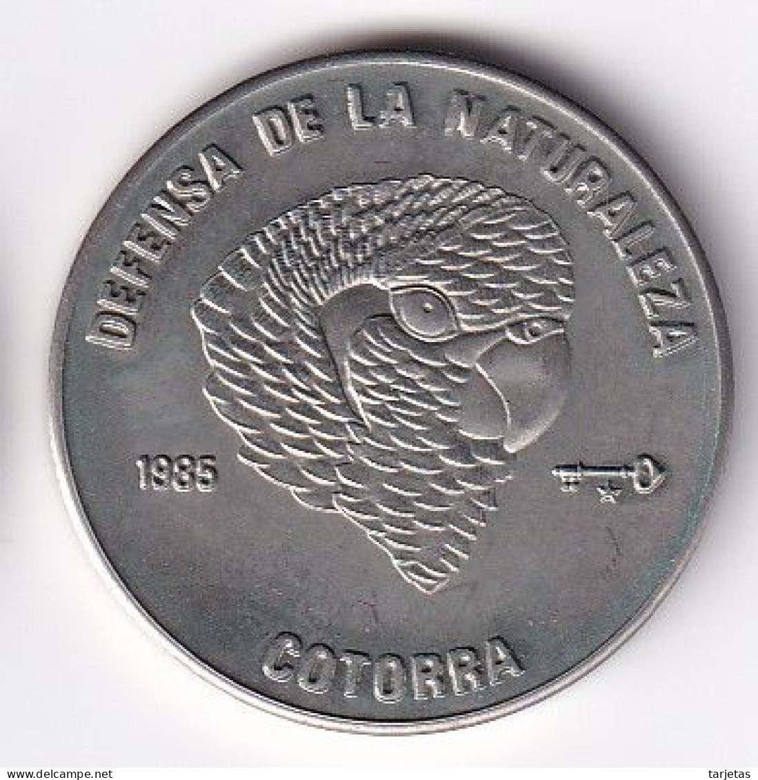 MONEDA DE CUBA DE 1 PESO DEL AÑO 1985 DE LA COTORRA (COIN)  (NUEVA - UNC) - Kuba