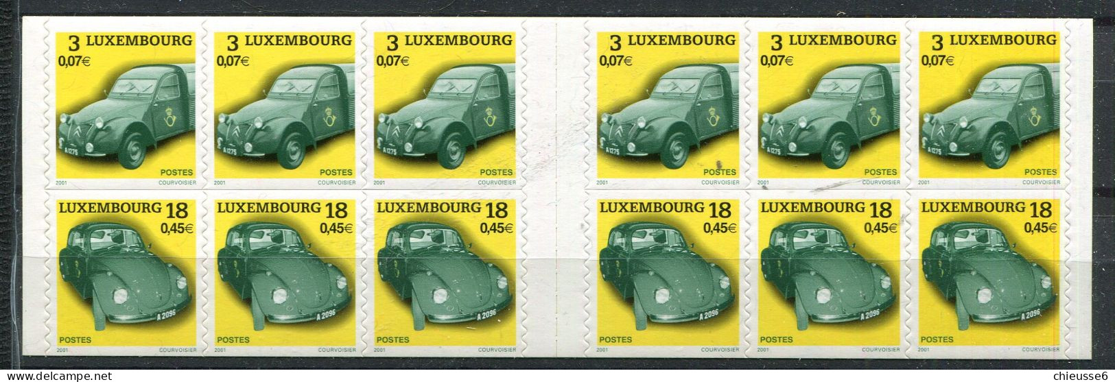 Luxembourg ** C1487 - Voitures Postale D'antan - CV Citroen - Et  Voiture "coccinelle" - Booklets