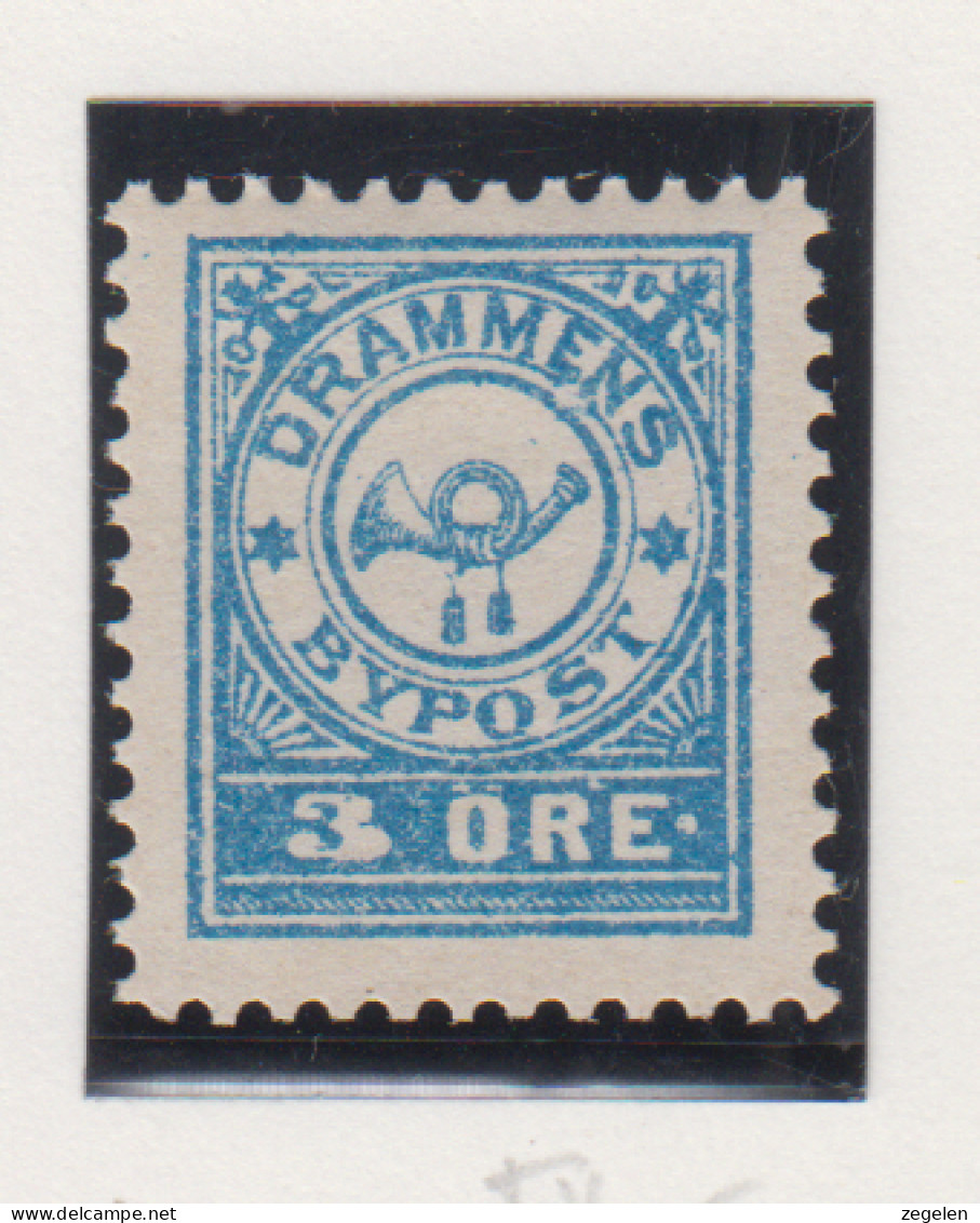 Noorwegen Lokale Zegel   Katalog Over Norges Byposter Drammen Bypost  IV 5 - Local Post Stamps