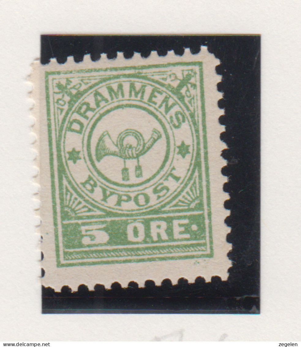 Noorwegen Lokale Zegel   Katalog Over Norges Byposter Drammen Bypost  IV 6 - Local Post Stamps