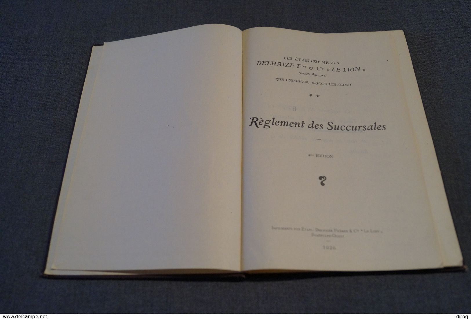 RARE Carnet Du Règlement De Delaize Frères Et Cie 1928 ,112 Pages, 24 Cm. Sur 16 Cm. - Historische Documenten