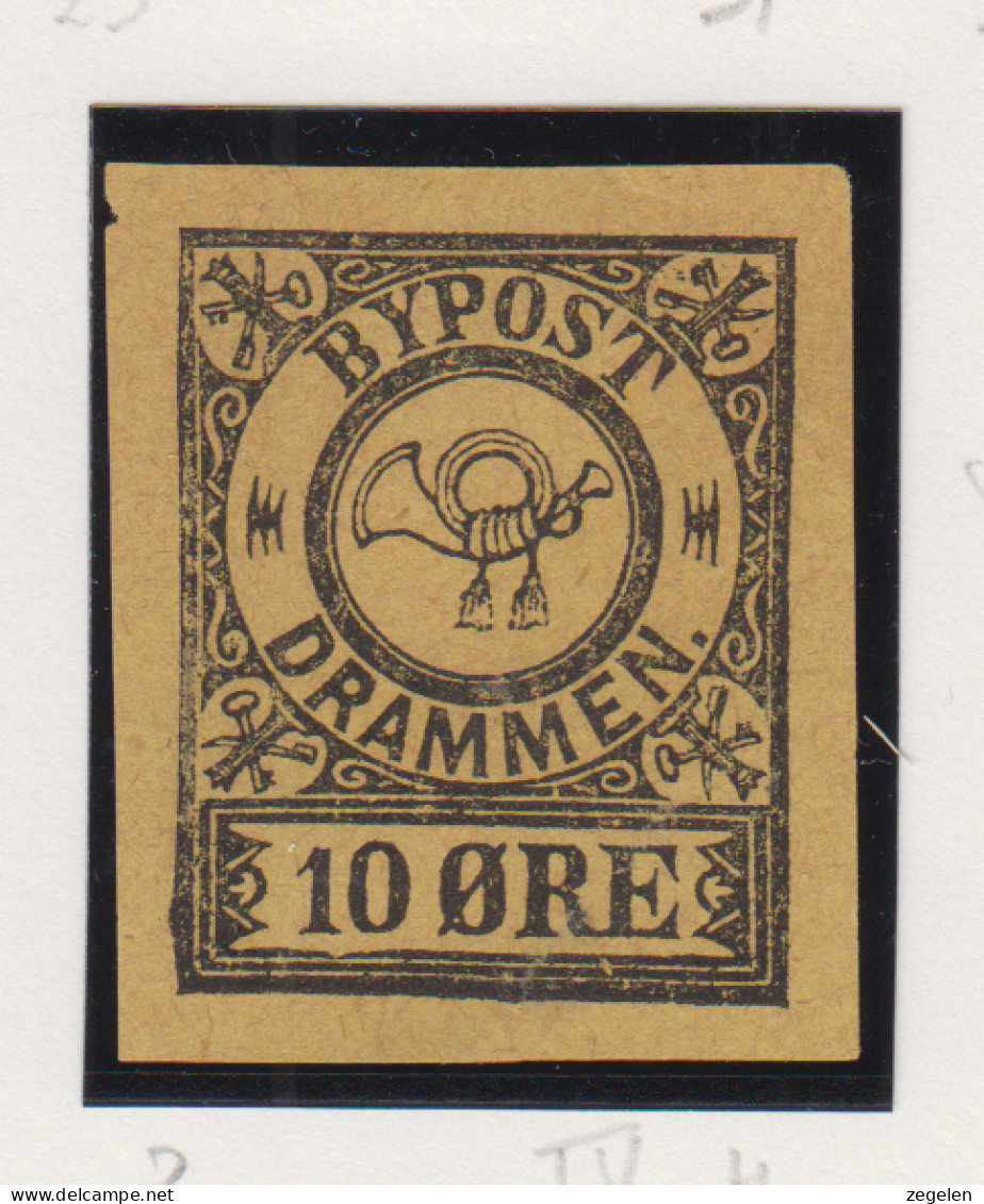 Noorwegen Lokale Zegel   Katalog Over Norges Byposter Drammen Bypost  IV  4 - Local Post Stamps