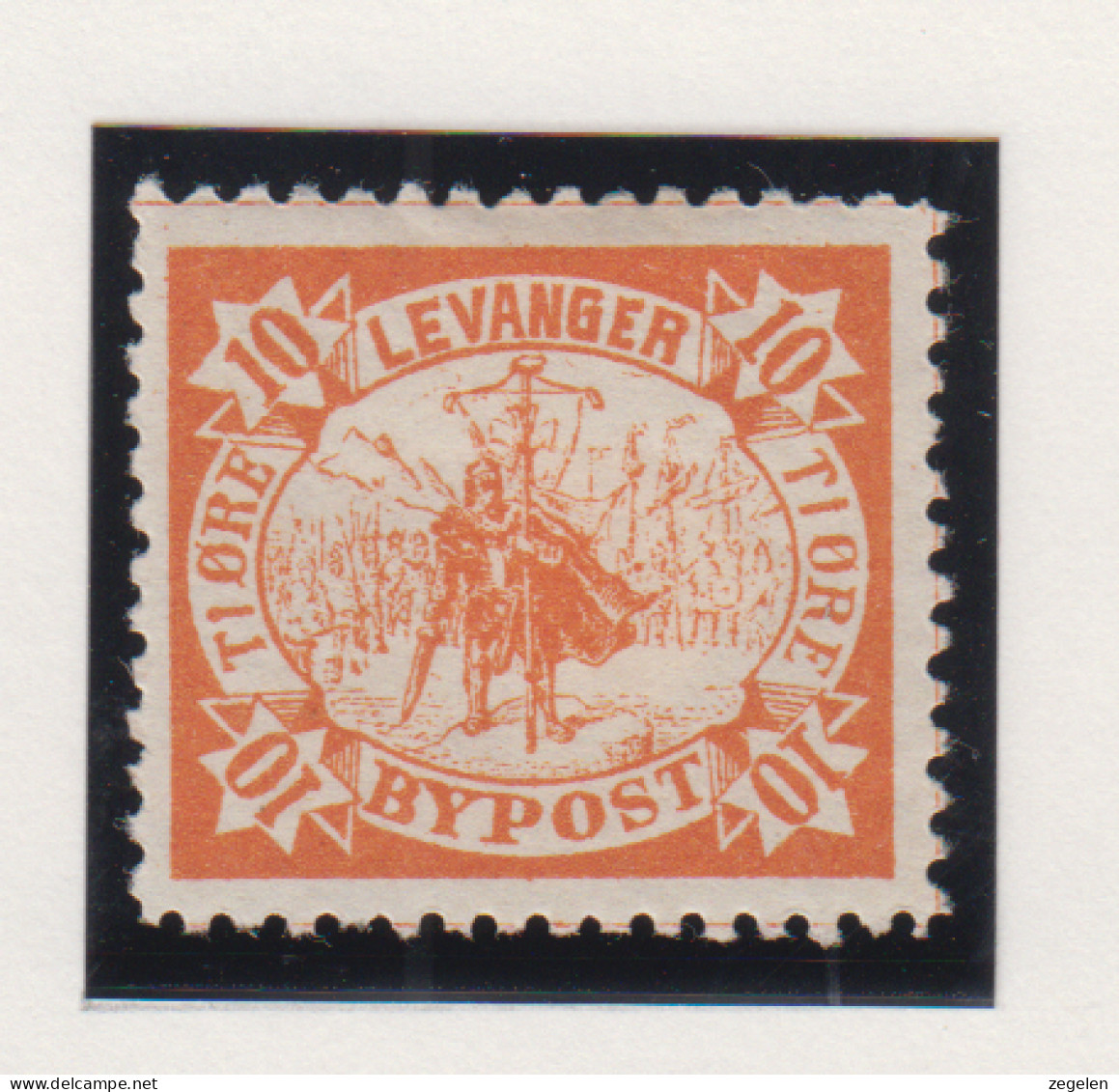 Noorwegen Lokale Zegel   Katalog Over Norges Byposter Levanger Bypost 4 - Local Post Stamps