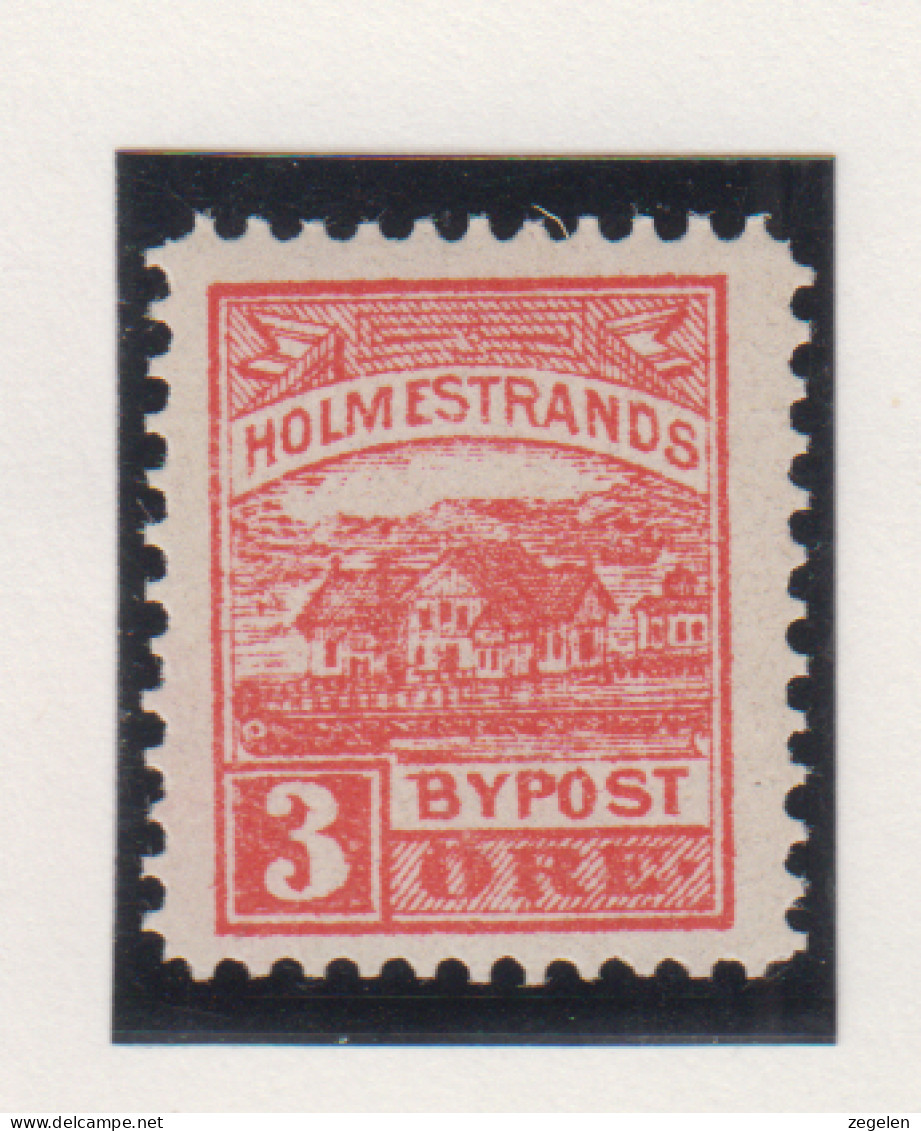 Noorwegen Lokale Zegel   Katalog Over Norges Byposter Holmestrands Bypost 6 - Ortsausgaben