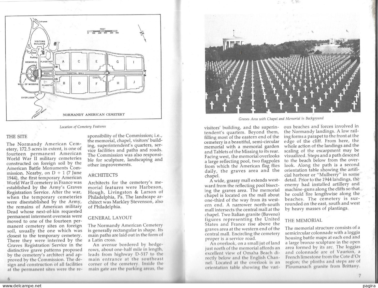 39/45 Brochure En Anglais Sur Les Monuments Et Cimetiéres US Guerre 39/45 . - Guerre 1939-45